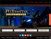 Tablet Screenshot of palmettosportcars.com